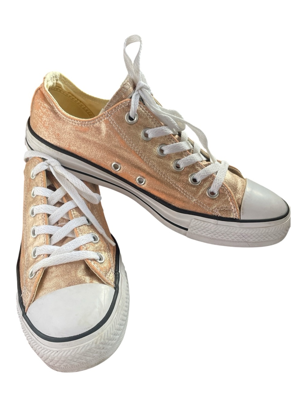 Converse Metallic Rose Gold Low Top Sneakers